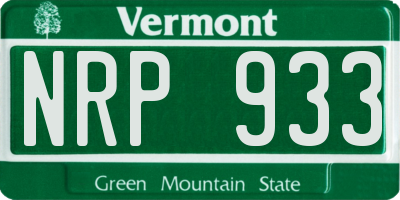 VT license plate NRP933