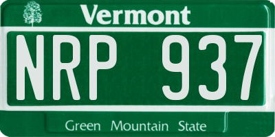 VT license plate NRP937