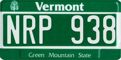 VT license plate NRP938