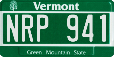 VT license plate NRP941