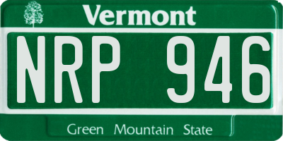 VT license plate NRP946