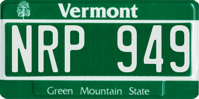 VT license plate NRP949