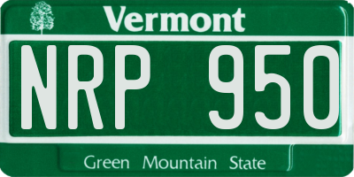 VT license plate NRP950