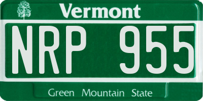 VT license plate NRP955