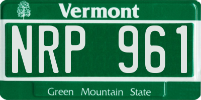 VT license plate NRP961