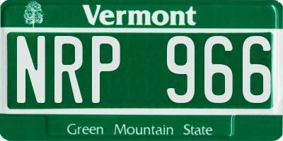 VT license plate NRP966
