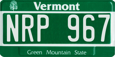 VT license plate NRP967