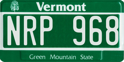 VT license plate NRP968