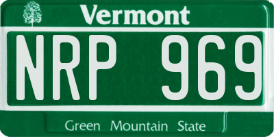 VT license plate NRP969