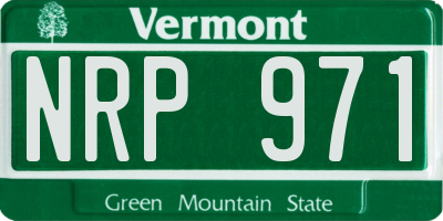 VT license plate NRP971