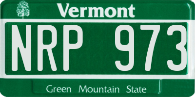 VT license plate NRP973