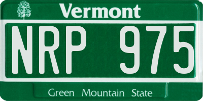 VT license plate NRP975