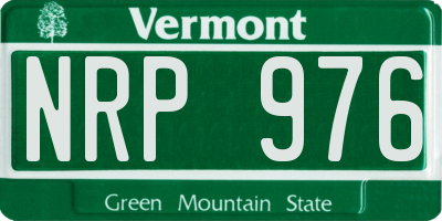 VT license plate NRP976