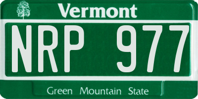 VT license plate NRP977