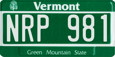 VT license plate NRP981