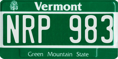 VT license plate NRP983