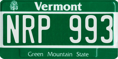 VT license plate NRP993