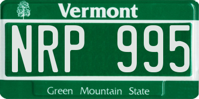 VT license plate NRP995