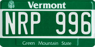 VT license plate NRP996