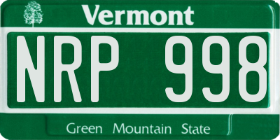 VT license plate NRP998