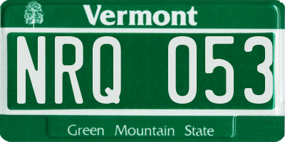 VT license plate NRQ053