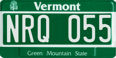 VT license plate NRQ055