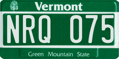 VT license plate NRQ075