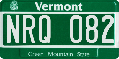 VT license plate NRQ082