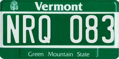 VT license plate NRQ083