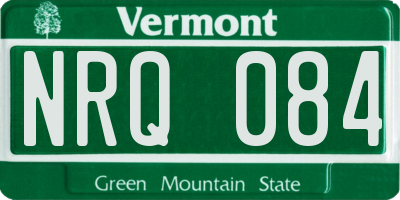 VT license plate NRQ084