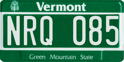 VT license plate NRQ085