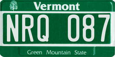 VT license plate NRQ087