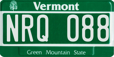 VT license plate NRQ088