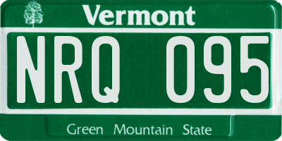 VT license plate NRQ095