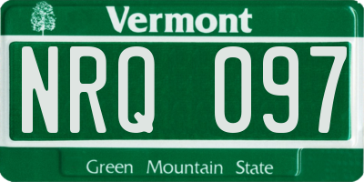 VT license plate NRQ097