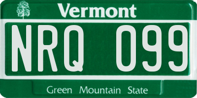 VT license plate NRQ099