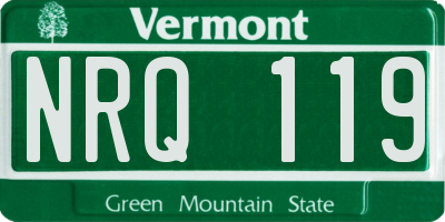VT license plate NRQ119