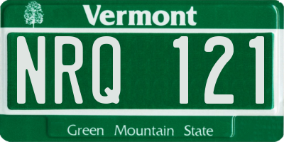 VT license plate NRQ121