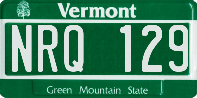 VT license plate NRQ129