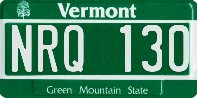 VT license plate NRQ130