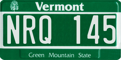 VT license plate NRQ145