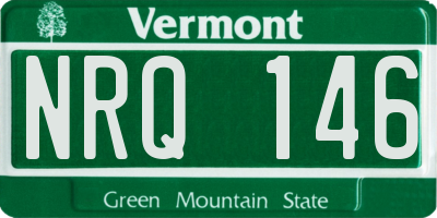VT license plate NRQ146