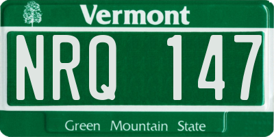 VT license plate NRQ147