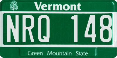 VT license plate NRQ148