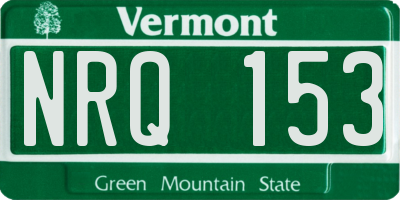 VT license plate NRQ153
