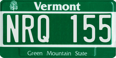 VT license plate NRQ155