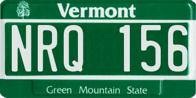 VT license plate NRQ156