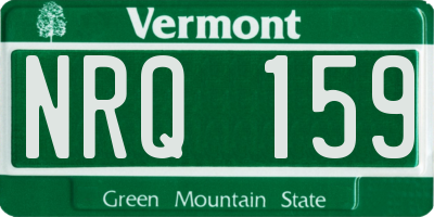 VT license plate NRQ159