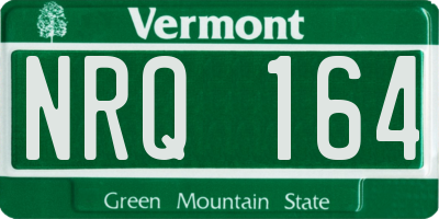 VT license plate NRQ164