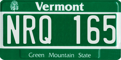 VT license plate NRQ165